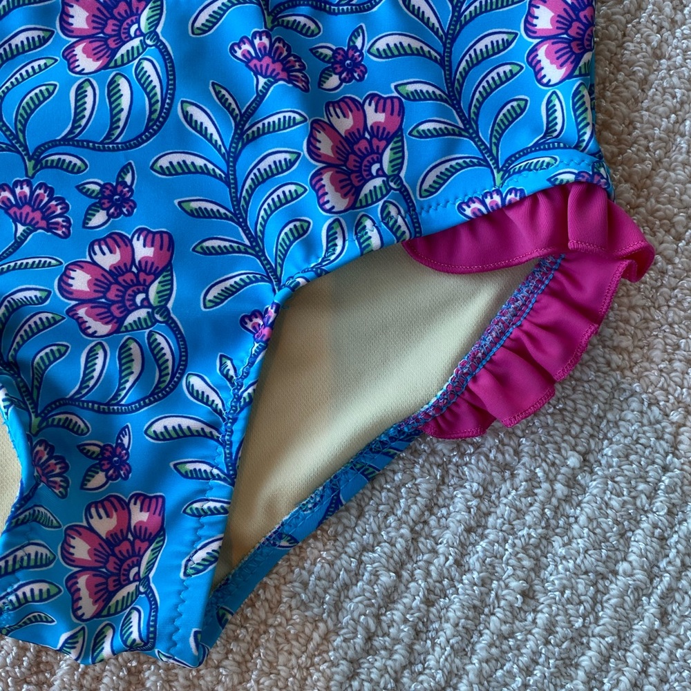 Kids Pink Chicken size 12 swimsuit - Picture 3 of 5